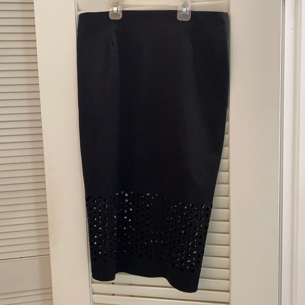 Black high waisted pencil skirt
